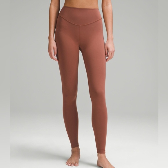 Lululemon Wunder Under Smoothcover High Rise Rust Orange Leggings 8 Women’s - Picture 13 of 13